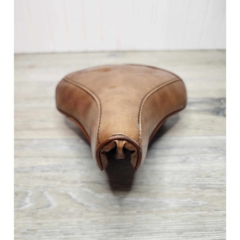 Vintage Persons Bicycle Cruiser Saddle Seat Made in USA Brown tan - Picture 10 of 13